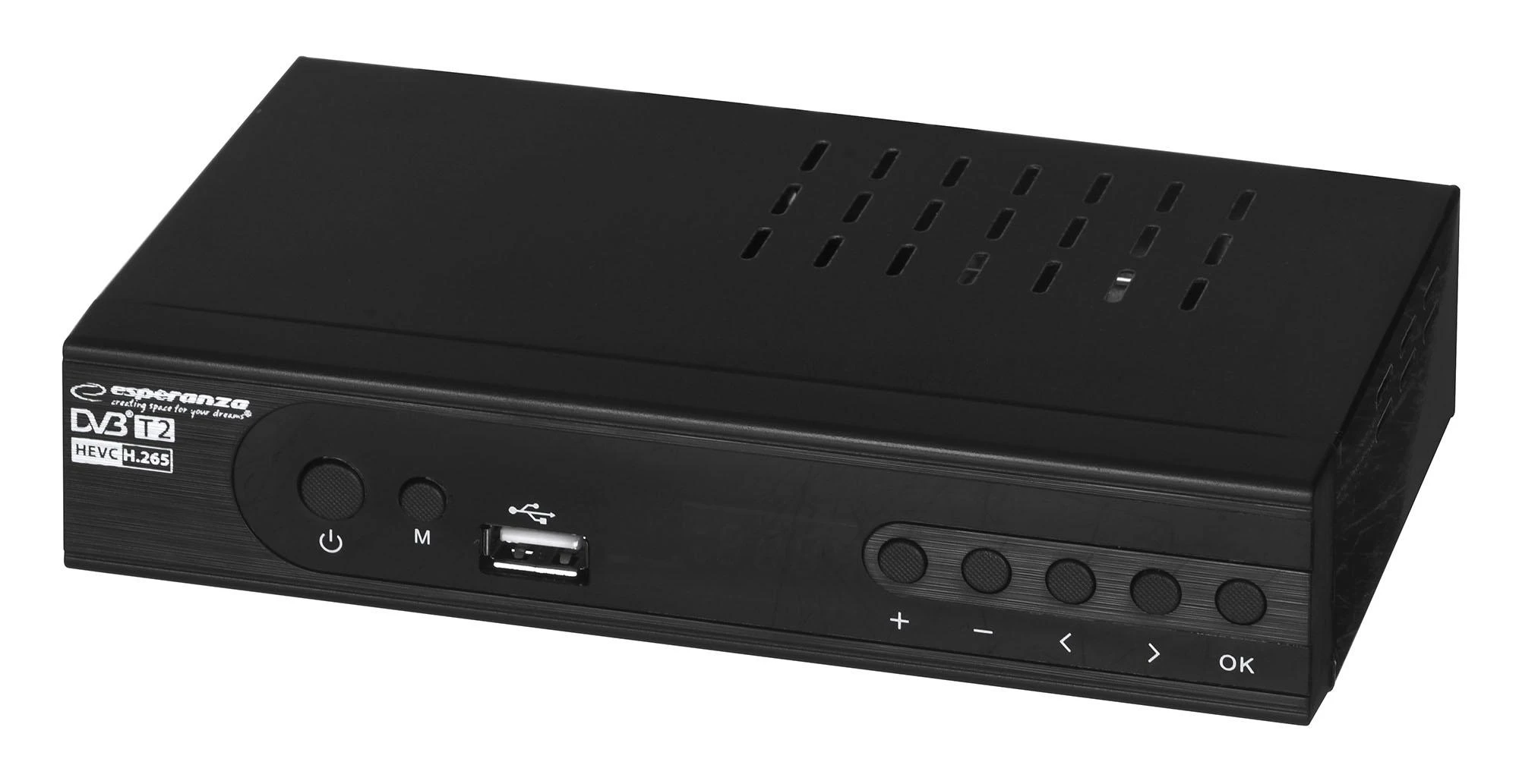 Priedėlis „Esperanza EV106P HDMI USB 2.0 Timeshift DVB-T2 Juodas“