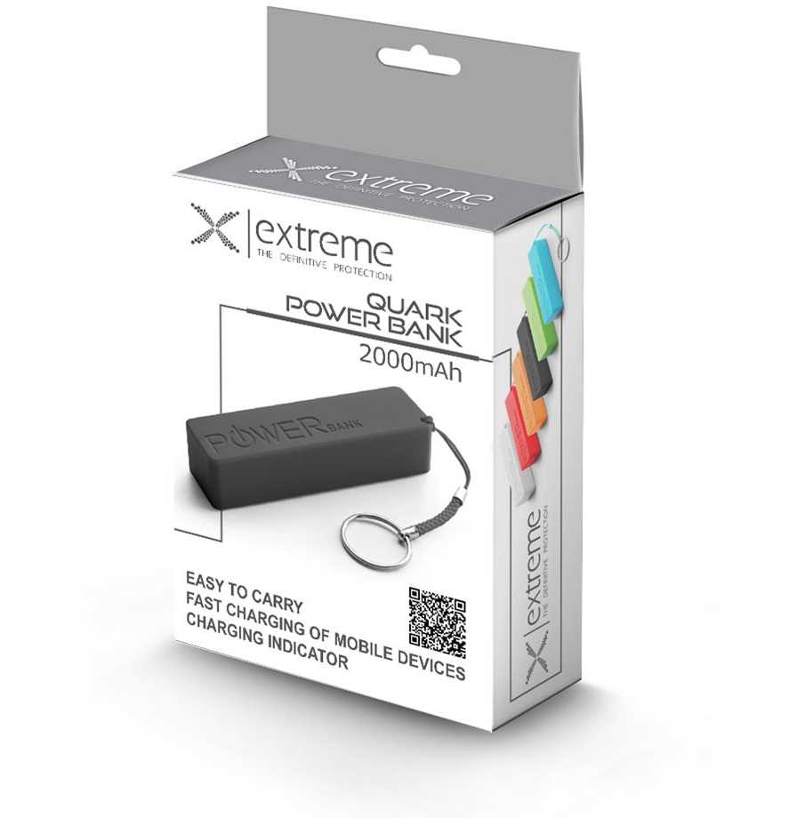Esperanza EXTREME XPM101K - nešiojamas įkroviklis QUARK 2000mAh