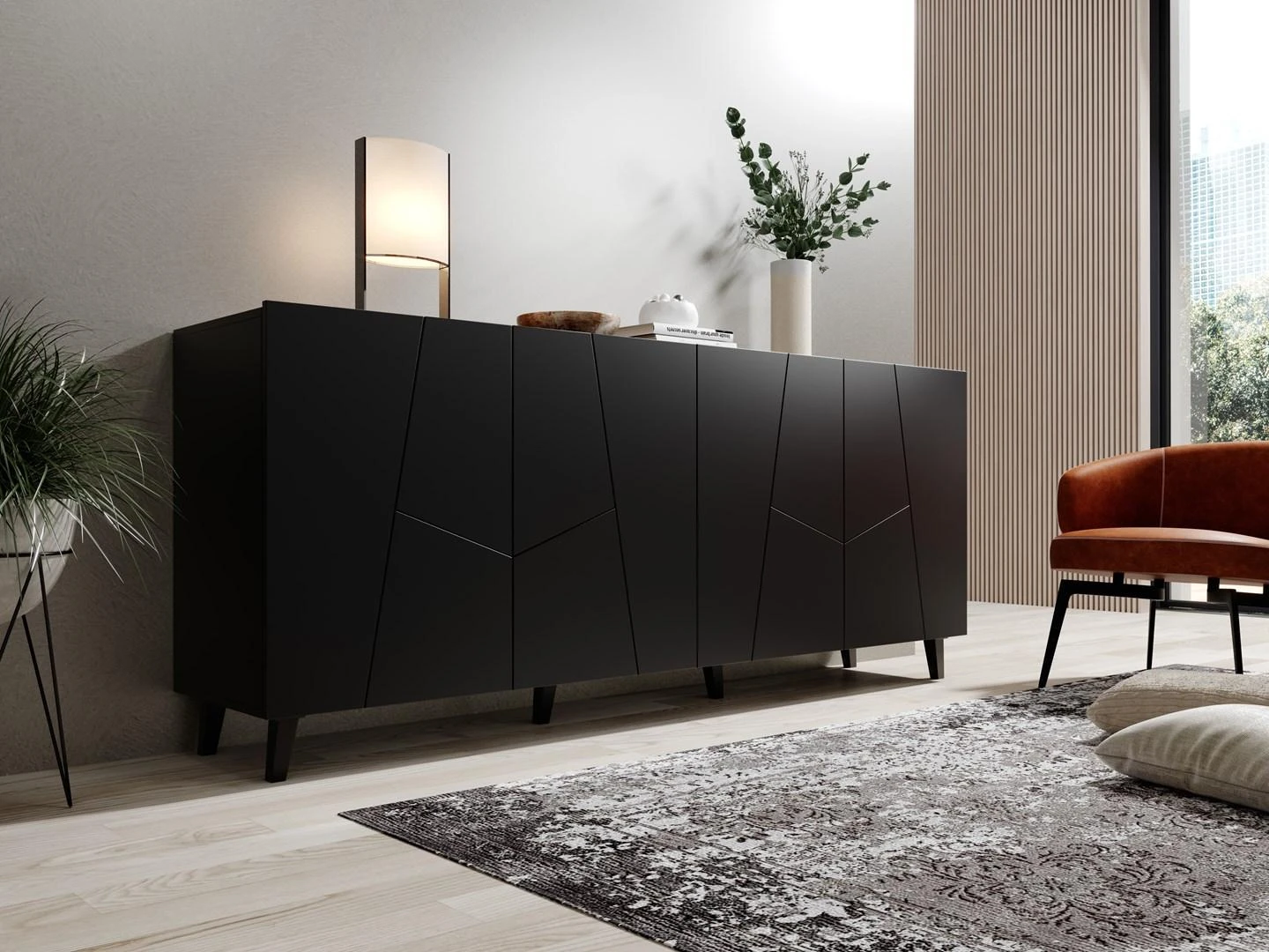Cama Meble Komoda - Etna 200x42x82 Juoda Matinė