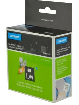 DYMO LabelWriter kvadratinės universalios etiketės, 25x25mm, 750vnt, baltas S0929120