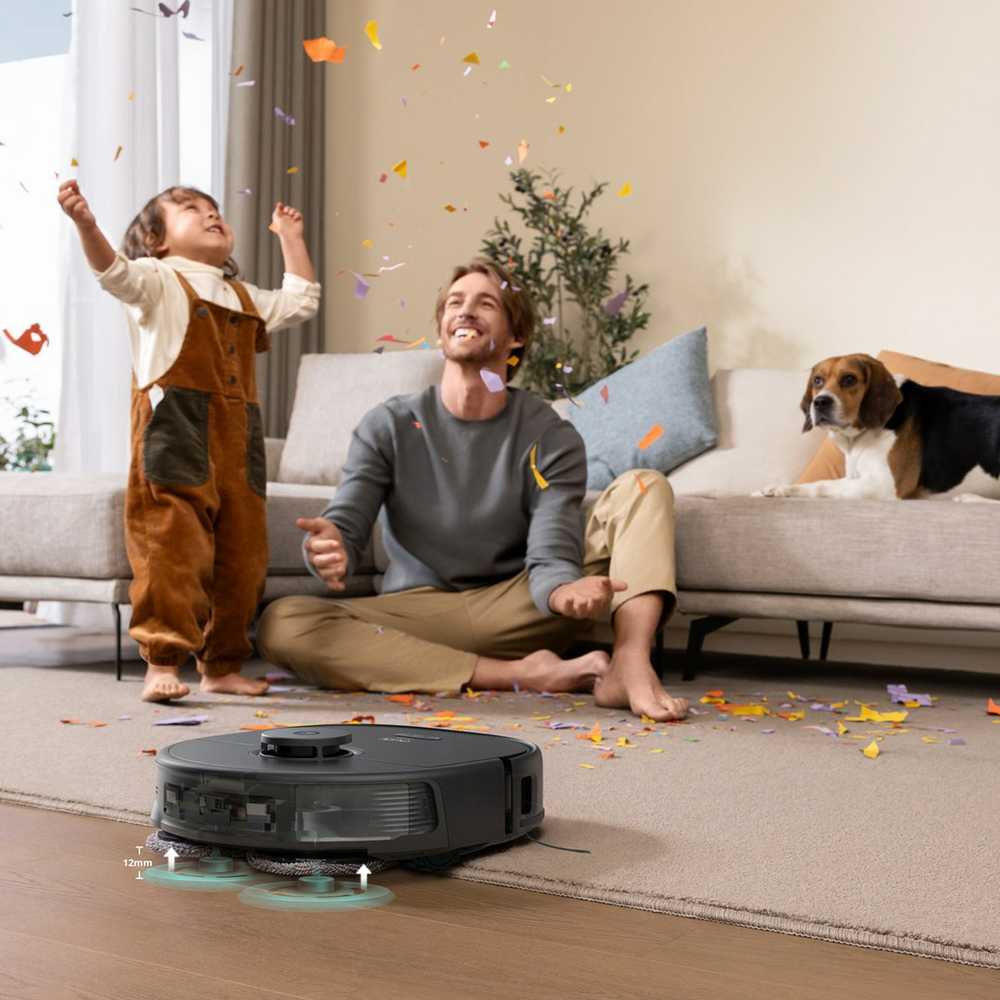Dulkių siurblys - robotas Eufy RoboVac X9 Pro su dulkių išsiurbimo stotele, Juodas