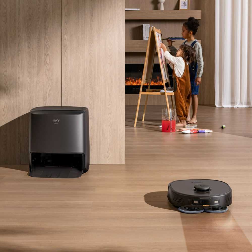 Dulkių siurblys - robotas Eufy RoboVac X9 Pro su dulkių išsiurbimo stotele, Juodas