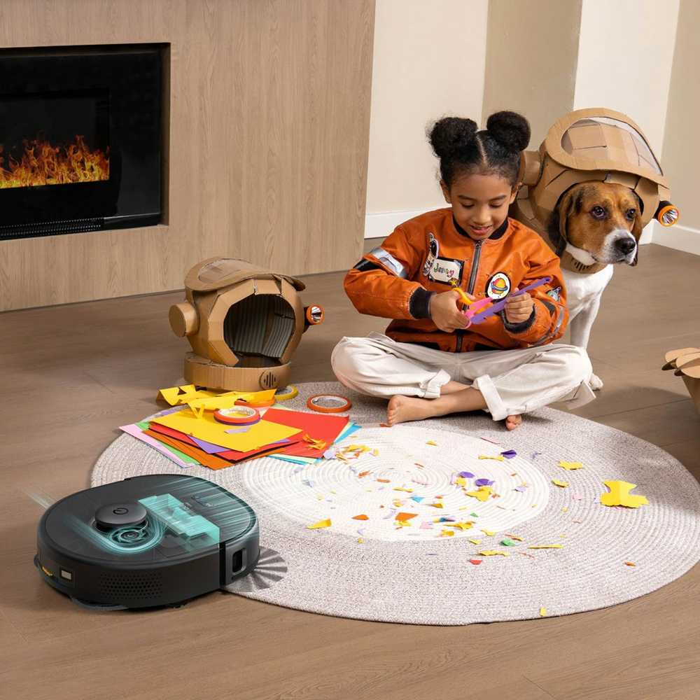 Dulkių siurblys - robotas Eufy RoboVac X9 Pro su dulkių išsiurbimo stotele, Juodas