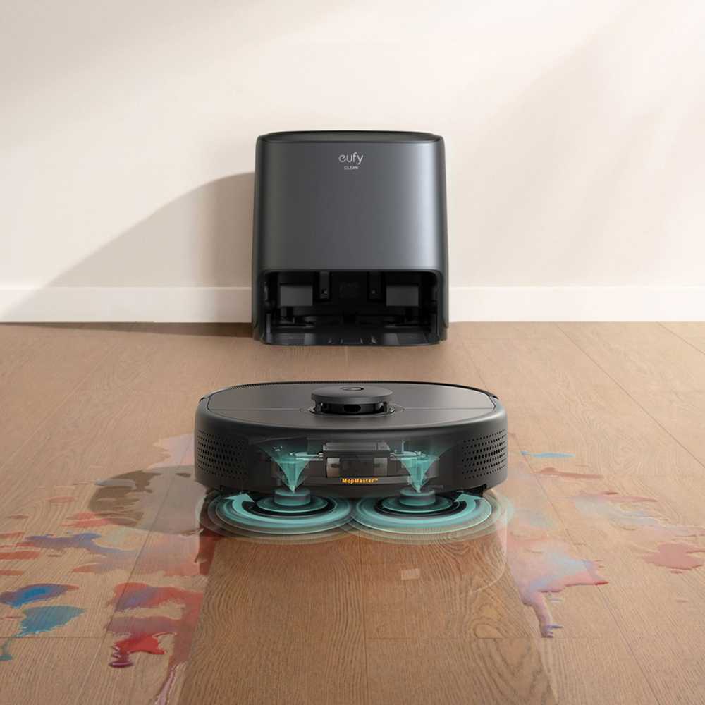 Dulkių siurblys - robotas Eufy RoboVac X9 Pro su dulkių išsiurbimo stotele, Juodas
