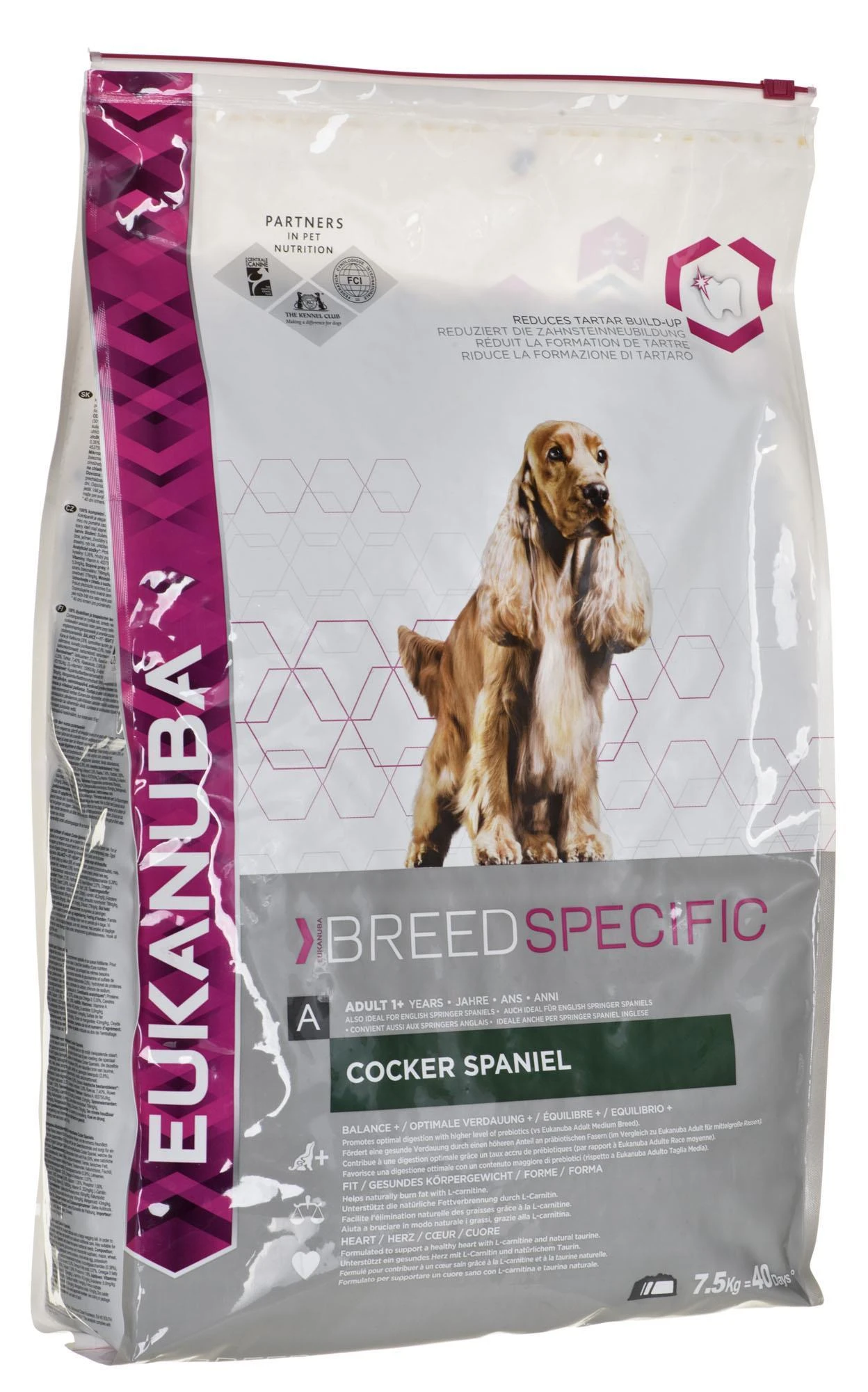 Eukanuba Adult Cocker Spaniel sausas maistas kokerspanieliams 7,5kg
