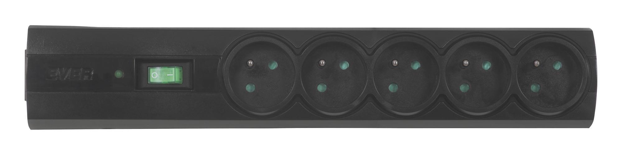 Maitinimo juostelė Ever Variant, 5 lizdai, 2 m juodos spalvos (T / LZ09-VAR020 / 0410)