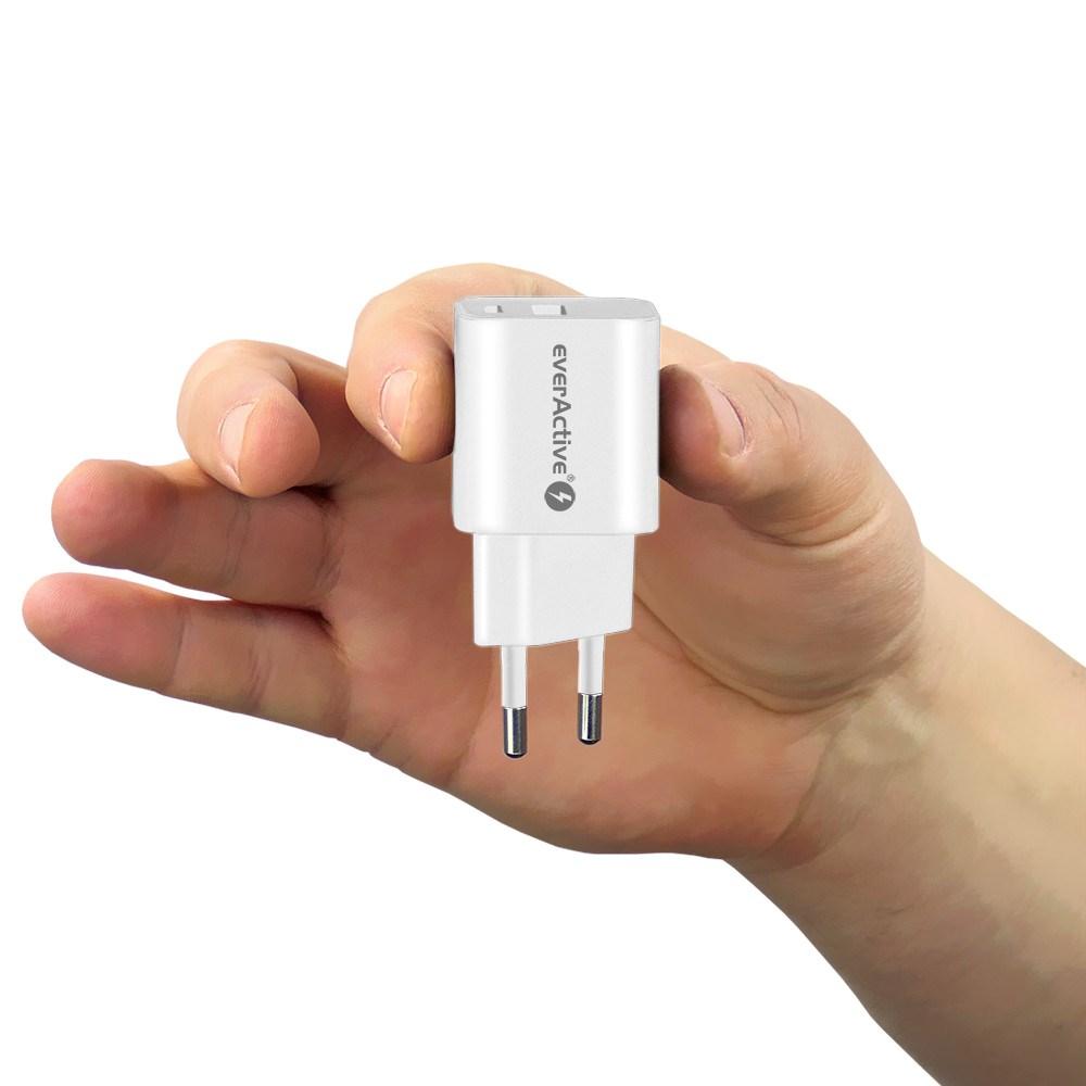 everActive 5-12V USB QC 3.0 ir USB-C PD PPS 30W GaN įkroviklis SC-390Q