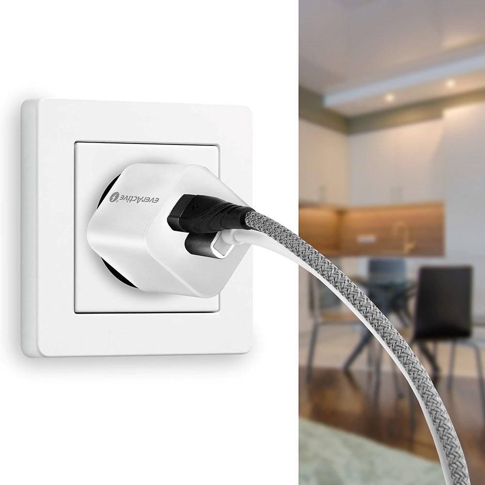 everActive 5-12V USB QC 3.0 ir USB-C PD PPS 30W GaN įkroviklis SC-390Q