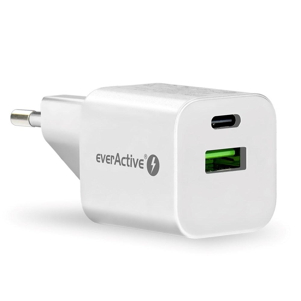 everActive 5-12V USB QC 3.0 ir USB-C PD PPS 30W GaN įkroviklis SC-390Q
