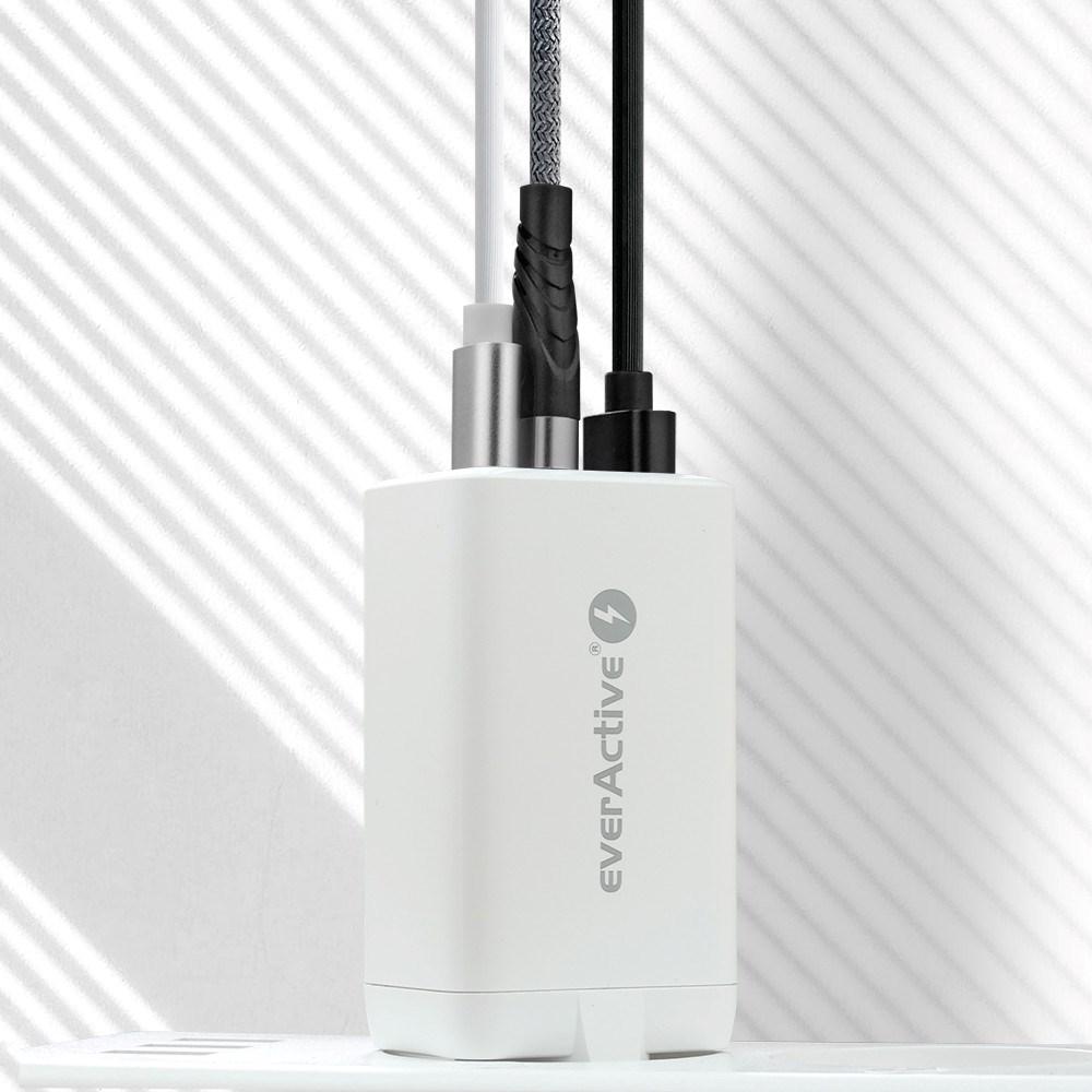 everActive 5-20V USB QC 3.0 ir USB-C PD PPS QC4+ 65W GaN įkroviklis SC-650Q