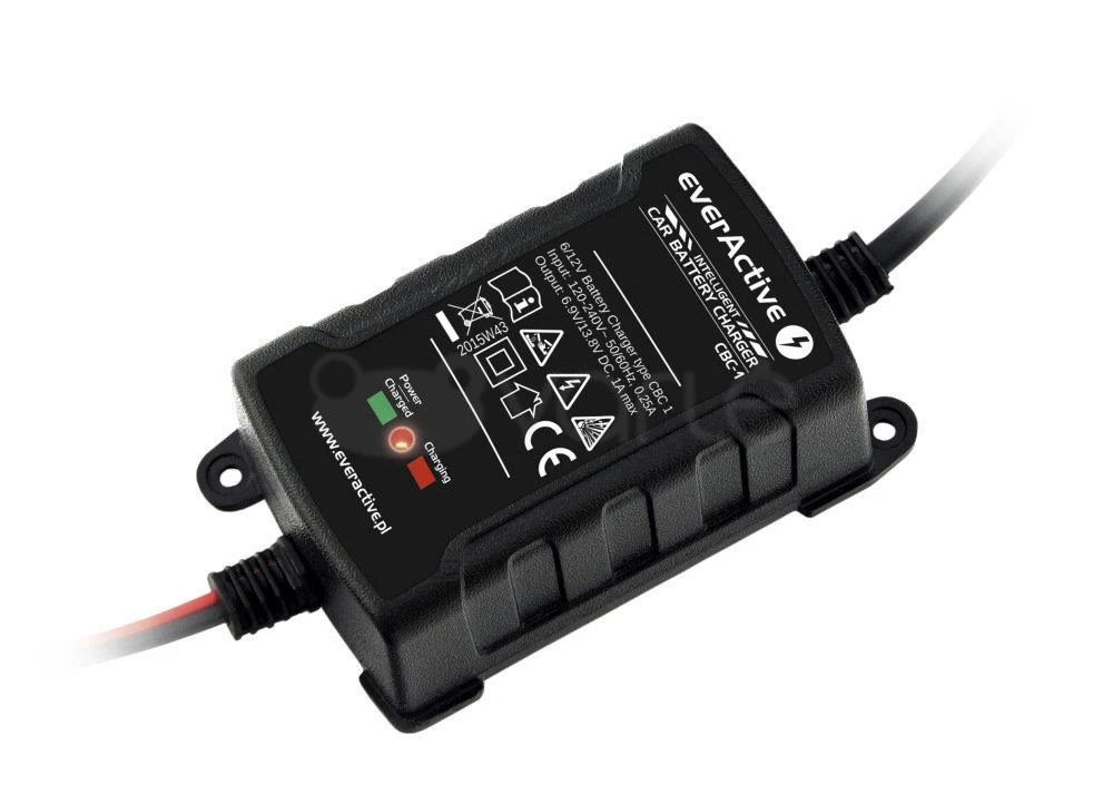 everActive universalus automatinis 6/12V 1000mA akumuliatorių kroviklis
