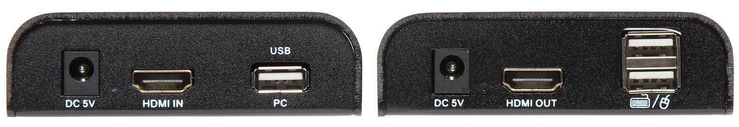 Extender HDMI + USB prievadų jungtys