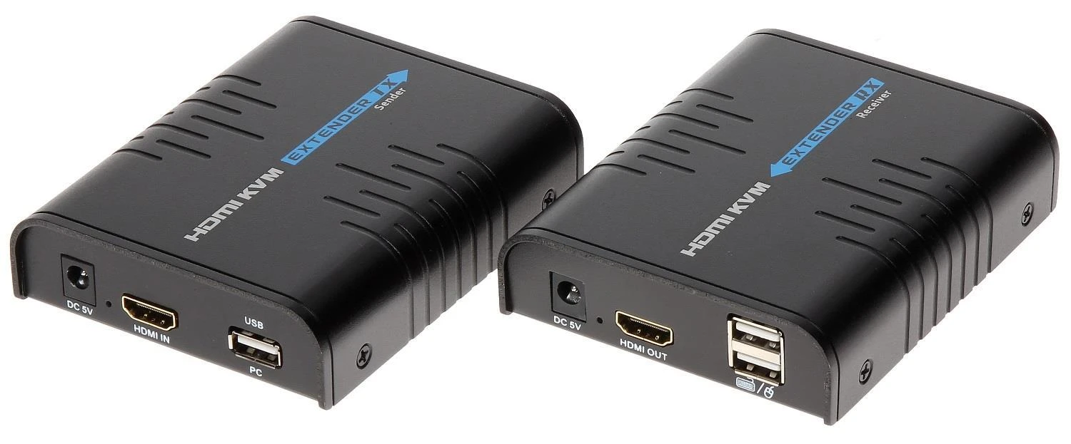 HDMI KVM signalo siųstuvas ir imtuvas