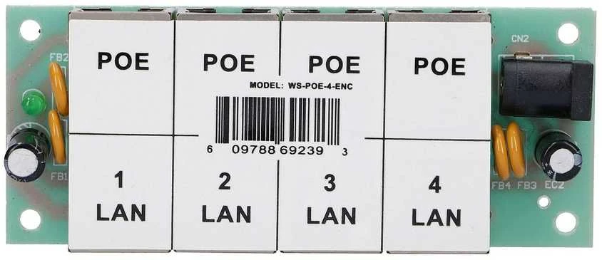 EXTRALINK EX.12646 POE INJECTOR 4 PORT Juodas
