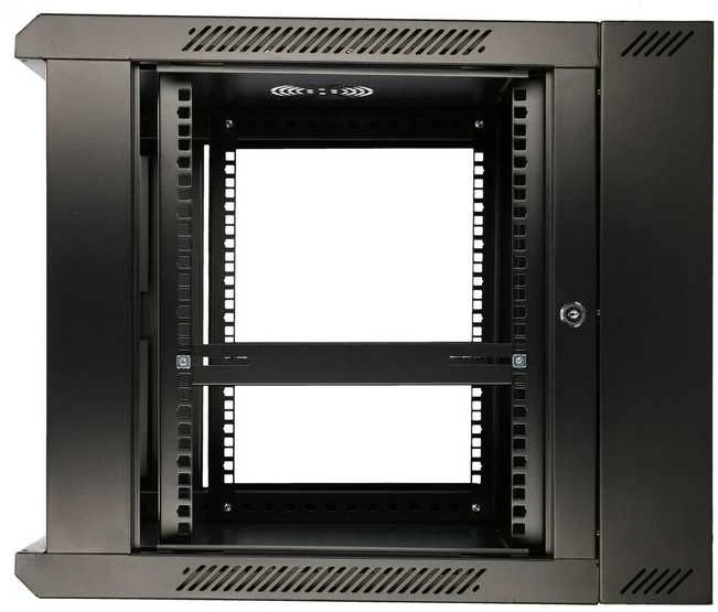 EXTRALINK 6U 600X600 AZH sieninė spintelė sūpynės tipo juodas