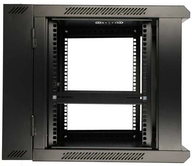 EXTRALINK 6U 600X600 AZH sieninė spintelė sūpynės tipo juodas