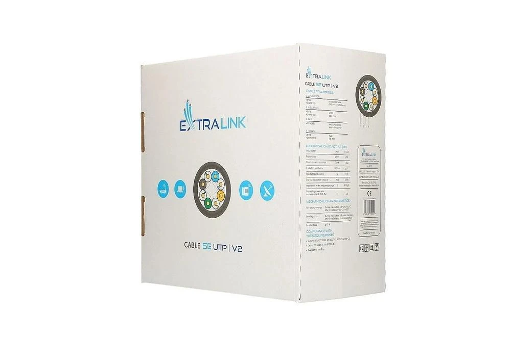 Tinklo laidas Tinklo laidas Extralink, Cat 5e UTP, 100 m