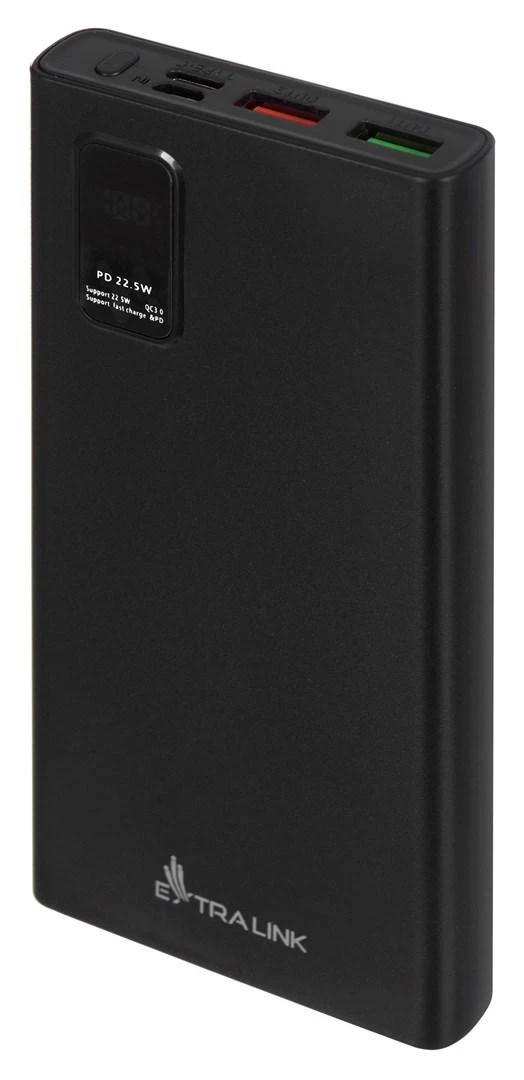 Atsarginis maitinimo šaltinis ("Power Bank") Powerbankas Extralink EPB-067B 10000mAh, juodas
