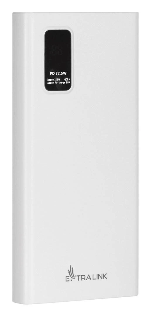 Extralink powerbank EPB-067B 10000mAh greito įkrovimo balta