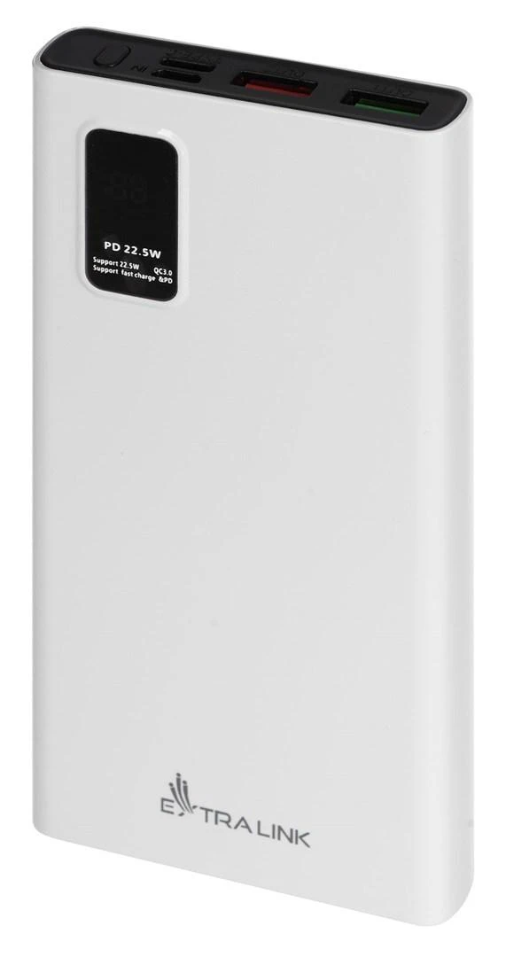 Extralink powerbank EPB-067B 10000mAh greito įkrovimo balta