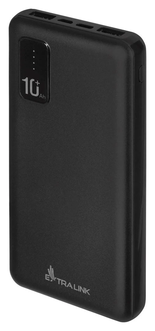 Extralink EPB-098B 10000mAh Juodas | Powerbank | Maitinimo blokas, USB-C
