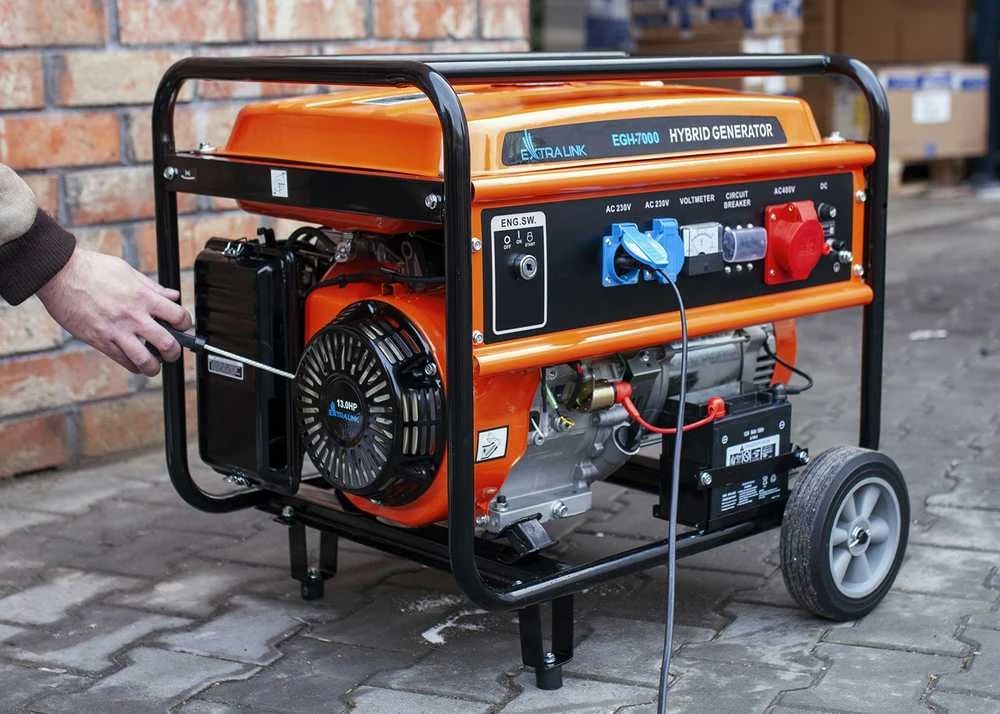 Hibridinis elektros generatorius Extralink EGH-7000 (dujos/benzinas), 7kW