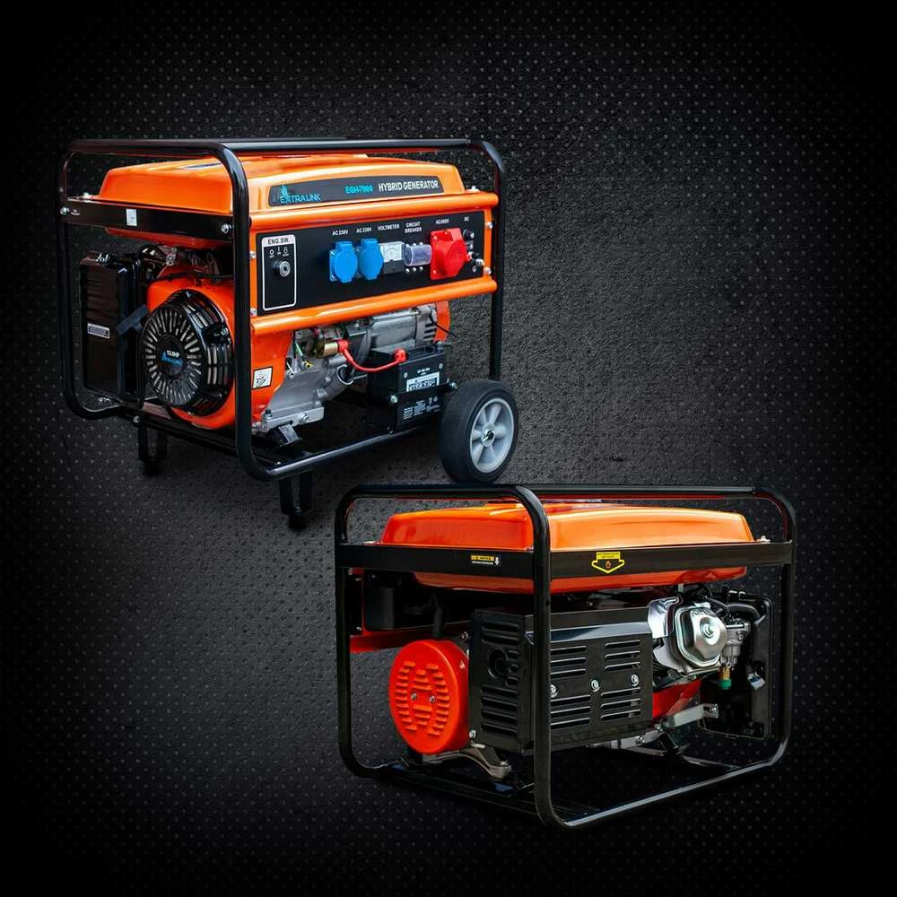 Hibridinis elektros generatorius Extralink EGH-7000 (dujos/benzinas), 7kW