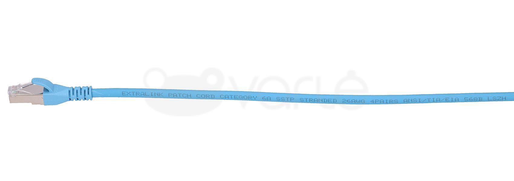 Extralink Cat.6A S/FTP 5m | LAN pataisos laidas | Varinis vytos poros tinklo kabelis 10Gbit/s