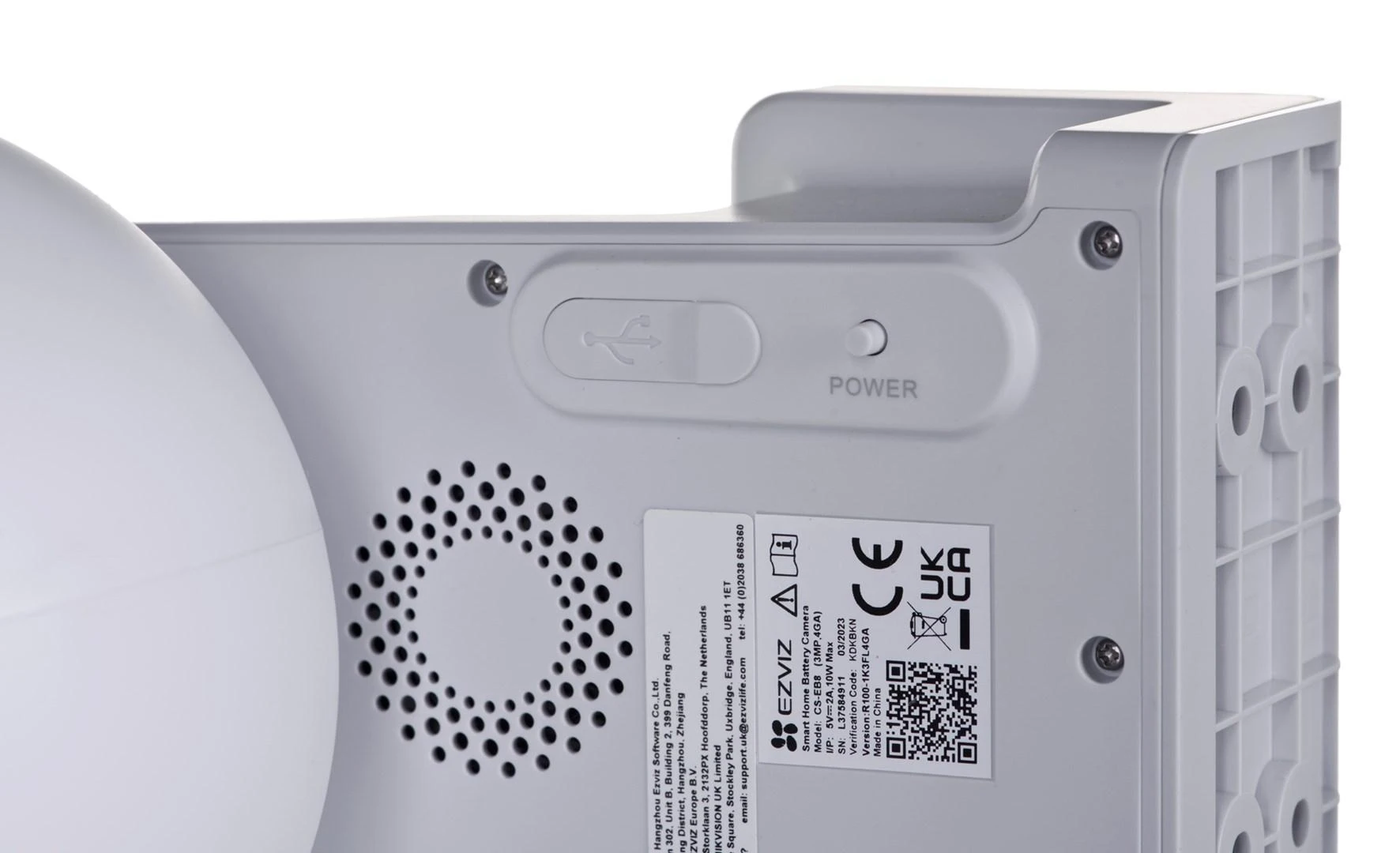 EZVIZ | IP kamera | CS-EB8 4G/LTE su baterija | 3 MP | 4 mm | IP65 | H.265 / H.264 | „MicroSD“, maks. 512 GB | Baltas