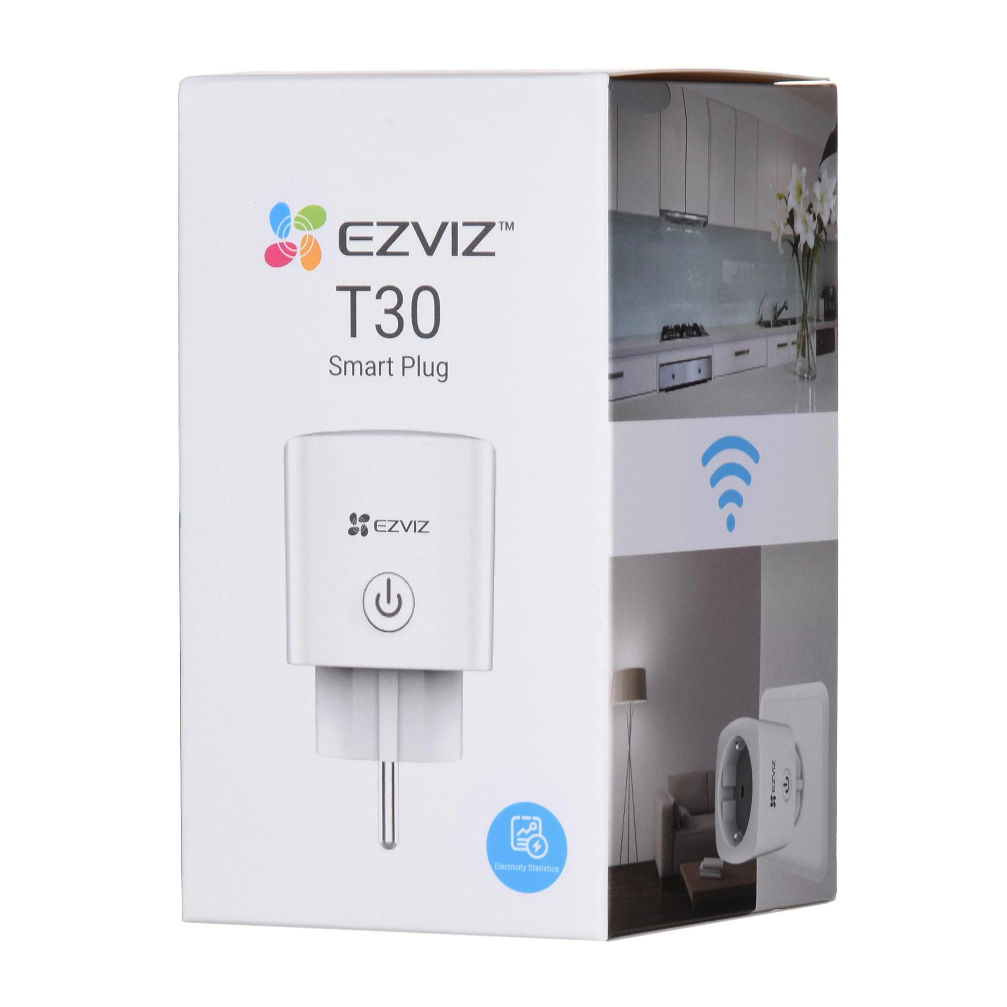 EZVIZ | Išmanusis kištukas su energijos suvartojimo stebėjimo prietaisu (ES standartas) | CS-T30-10B-E | Baltas