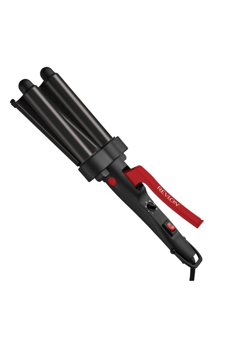 REVLON plaukų bangų formavimo žnyplės su 3 dideliais voleliais, iki 190 °C, RVIR3056UKE