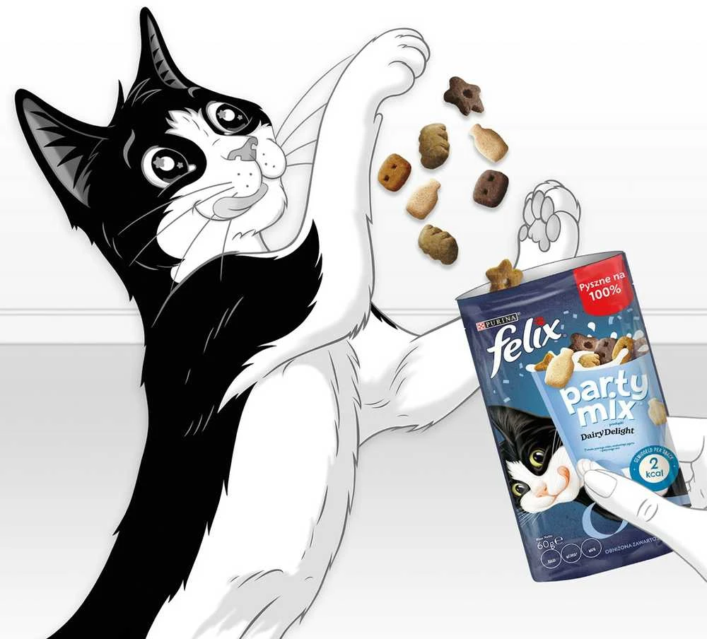 Purina Nestle Katės Užkandžiai - FELIX Party Mix Dairy Delight - 60g