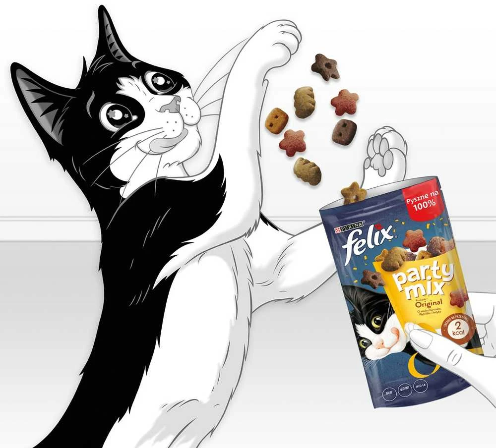 Purina Nestle Kačių Skanėstai - PURINA Felix Party Mix Original 60 g
