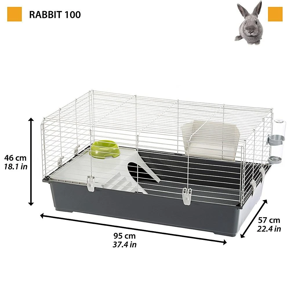 Ferplast Triušių narvas "Rabbit 100", 95x57x46 cm, 57052070