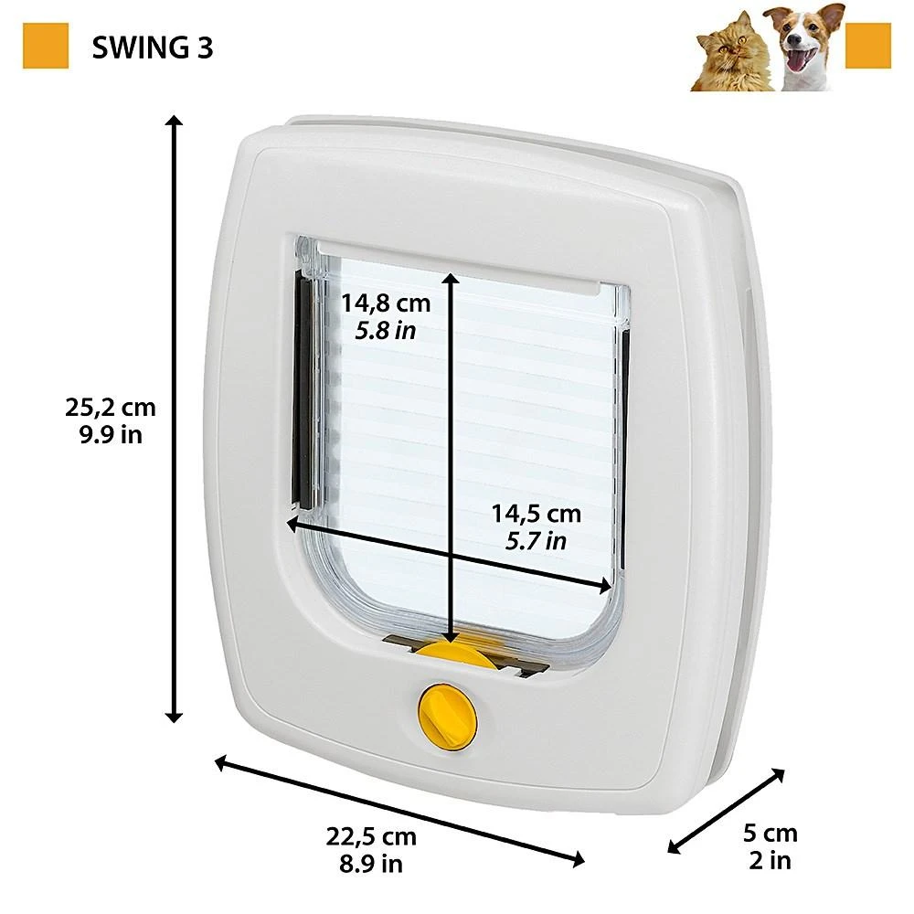 Gyvūnų Durys - Ferplast Swing 3, Juoda