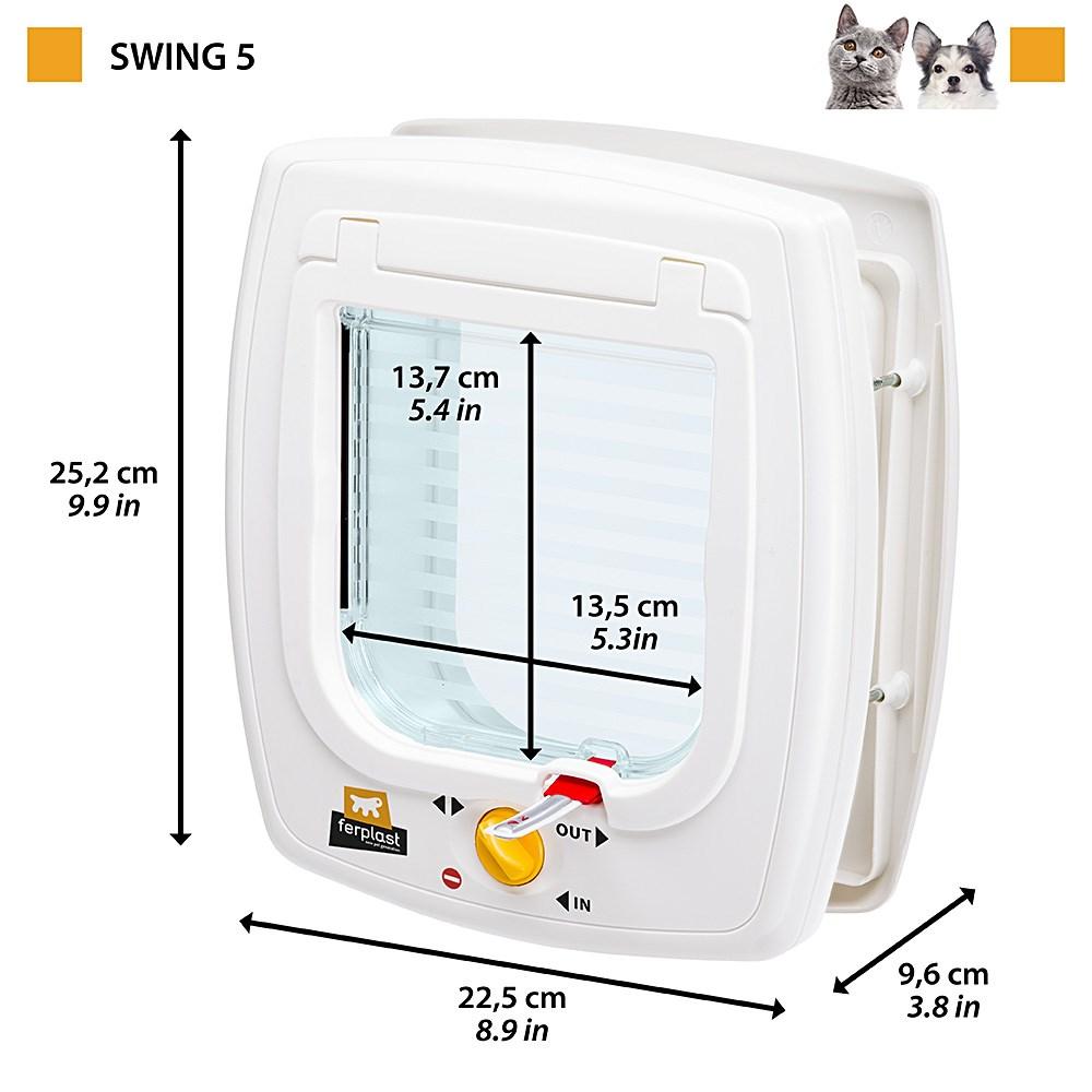 FERPLAST Swing 5 - Pet door, ruda