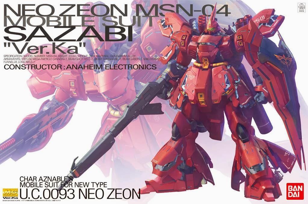Figūrėlė kolekcjonerska BANDAI MG 1/100 MSN-04 SAZABI Ver.Ka 18cm