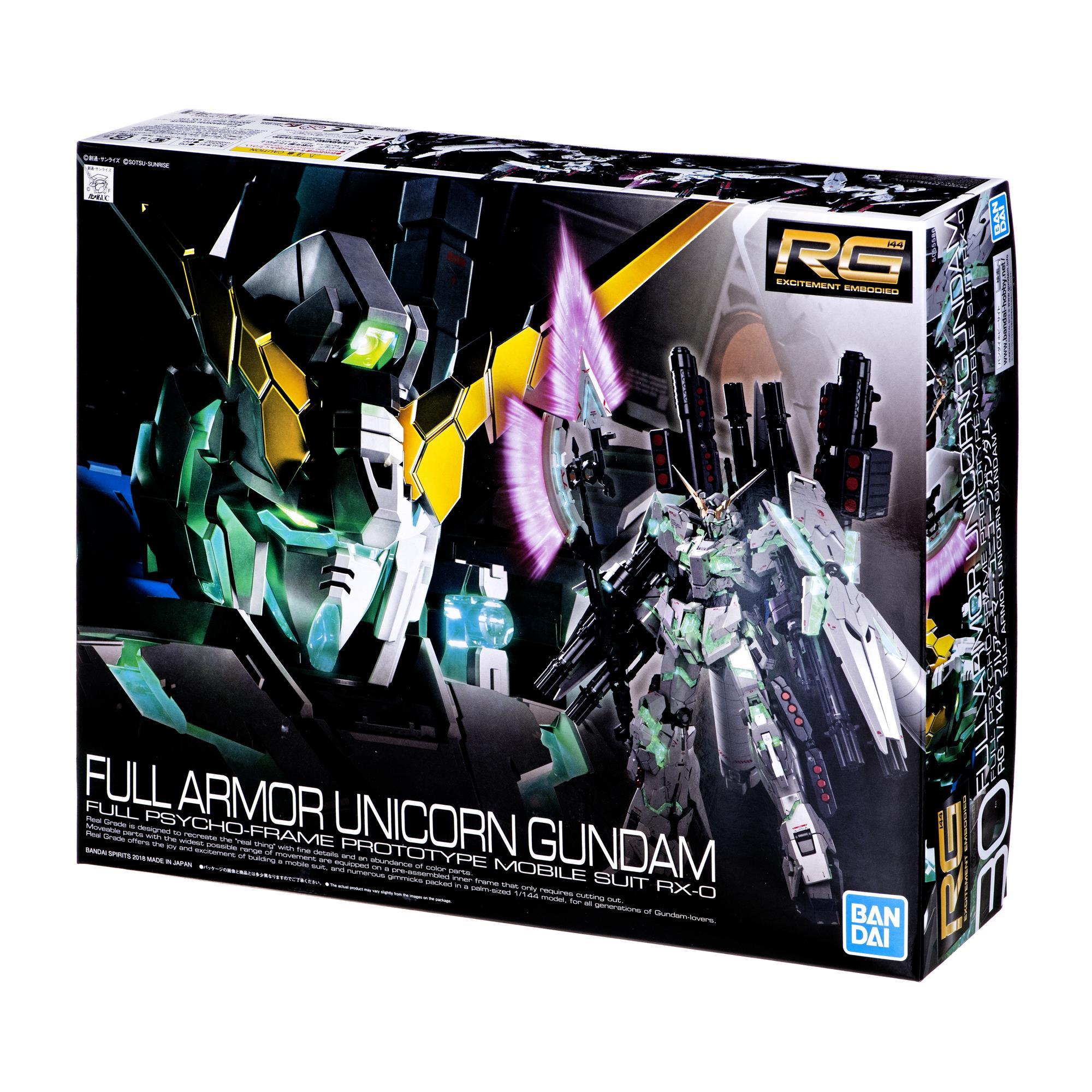 Bandai Kolekcinė Figūrėlė - RG 1/144 Pilnai Apsaugotas Unicorn Gundam