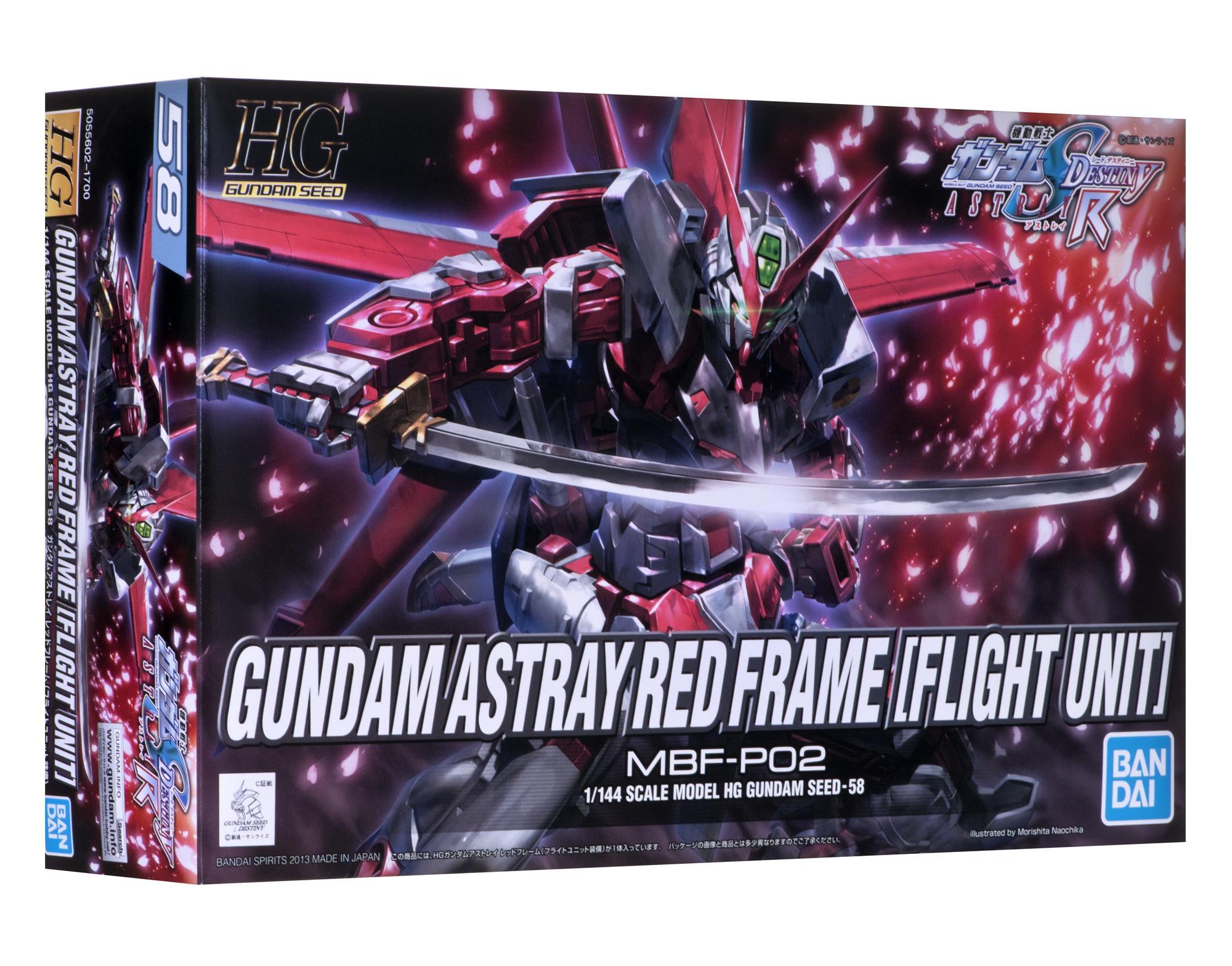 Bandai HG 1/144 GUNDAM ASTRAY Raudonas FRAME (FLIGHT UNIT) collectible figurine