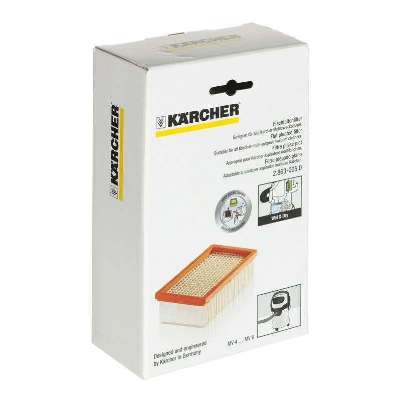 Plokščias gofruotas filtras WD 4/5/6, Kärcher