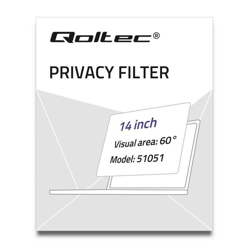 „Qoltec“ privatizavimo filtras Rodo | 14 '' | 16: 9