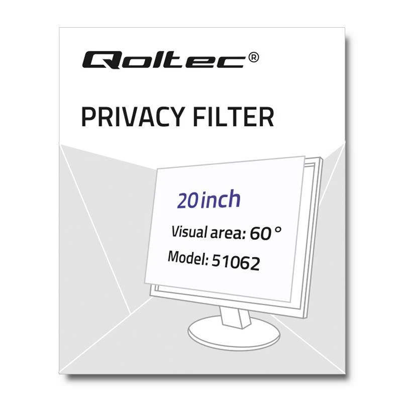 Qoltec Privatumo filtrai RODO | 20'' | 16:10