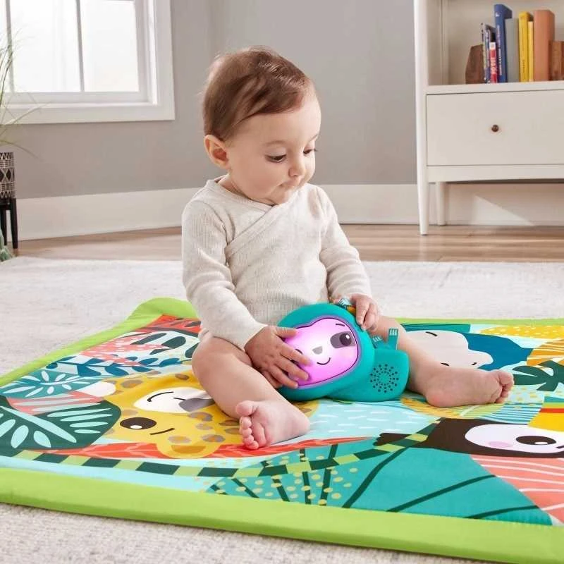 Lavinamasis kilimėlis Fisher-Price 3-in-1 Rainforest Sensory Gym, su atogrąžų miško gyvūnais (FPHJW08)
