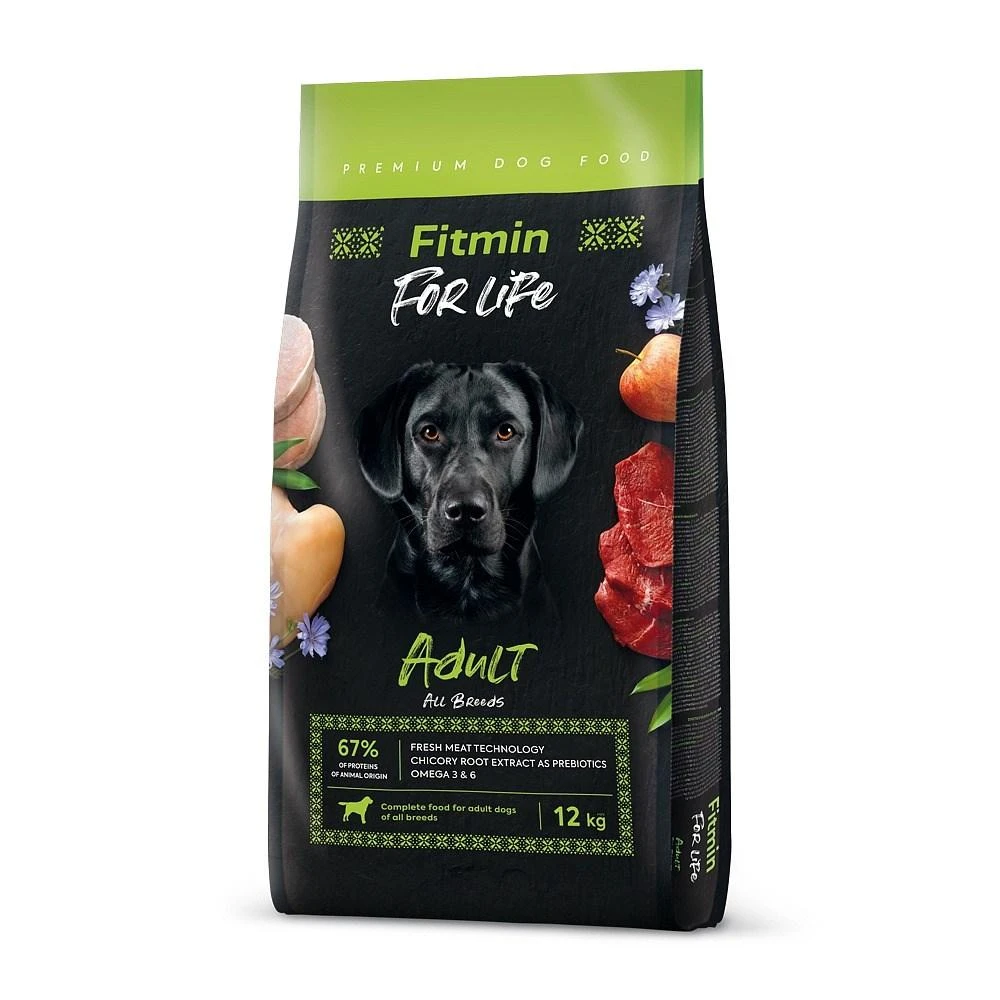 FITMIN For Life Adult Visos veislės - sausas šunų maistas - 12 kg