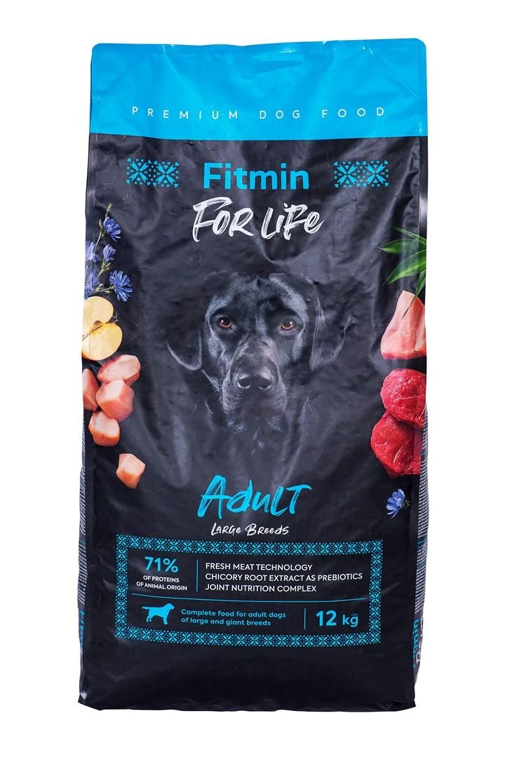 FITMIN For Life Adult didelės veislės - sausas šunų maistas - 12 kg