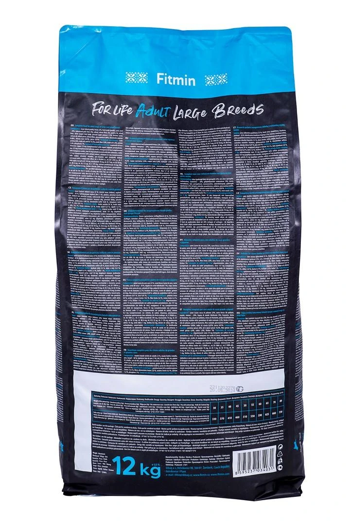 FITMIN For Life Adult didelės veislės - sausas šunų maistas - 12 kg