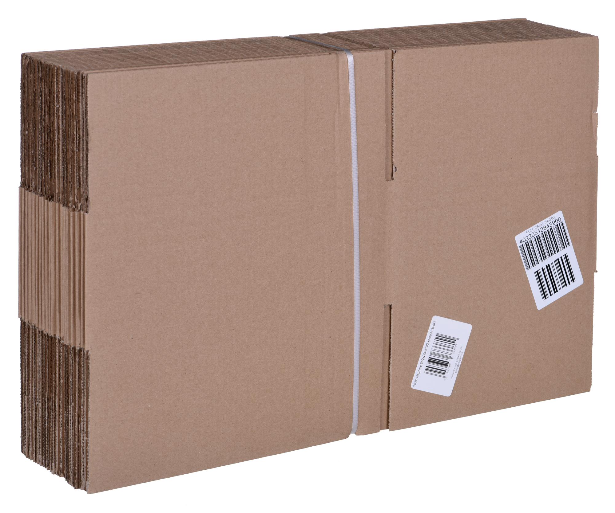 Flap box, cardboard Dimensions 250X200X100 MM, 20 pieces, modelis