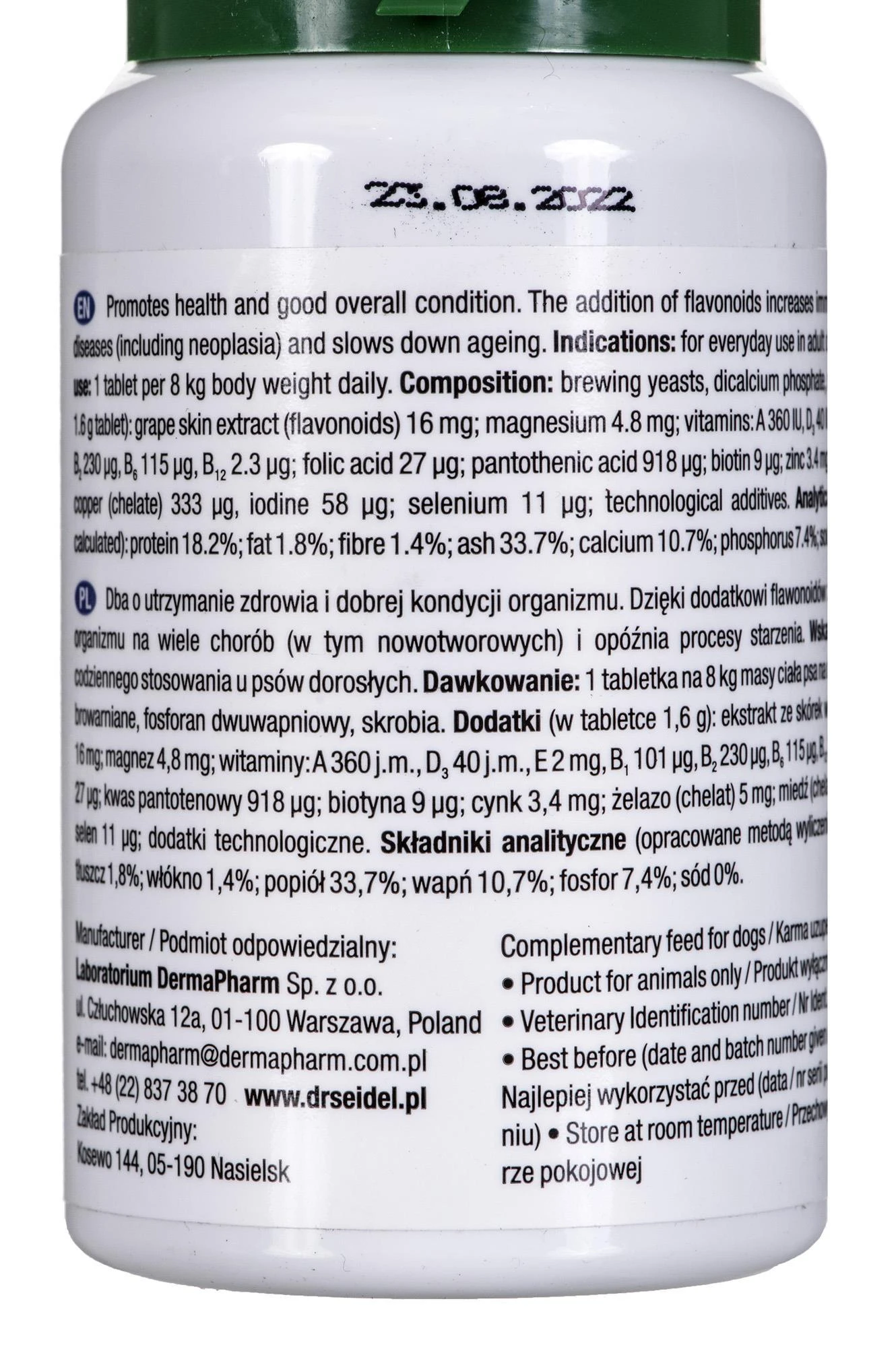 Dermapharm DR SEIDEL Flawitol - tabletės suaugusių šunų būklei pagerinti 60 tab.