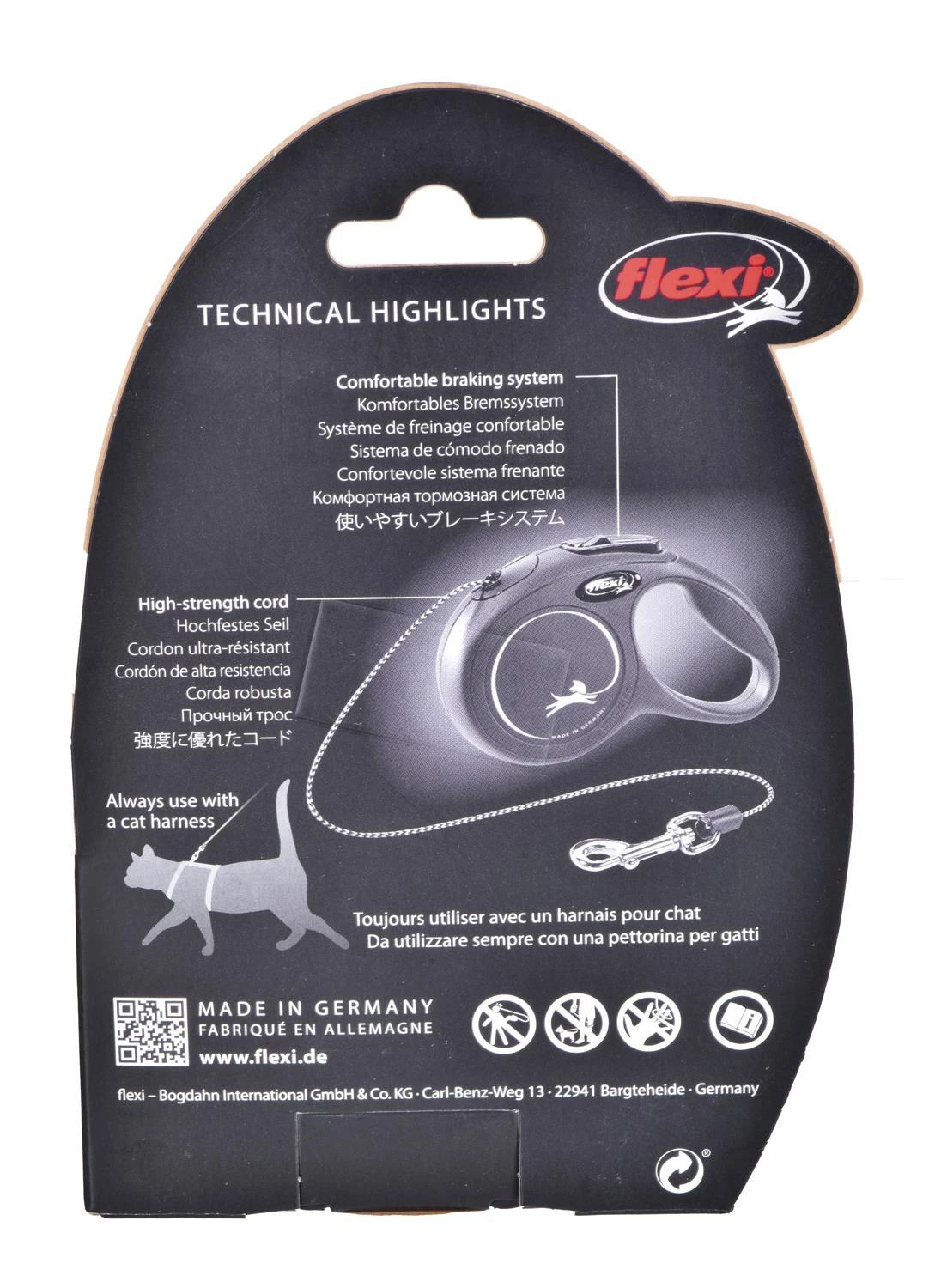 Šunų Pavadėlis - Flexi New Classic Cat XS 3 m Geltona