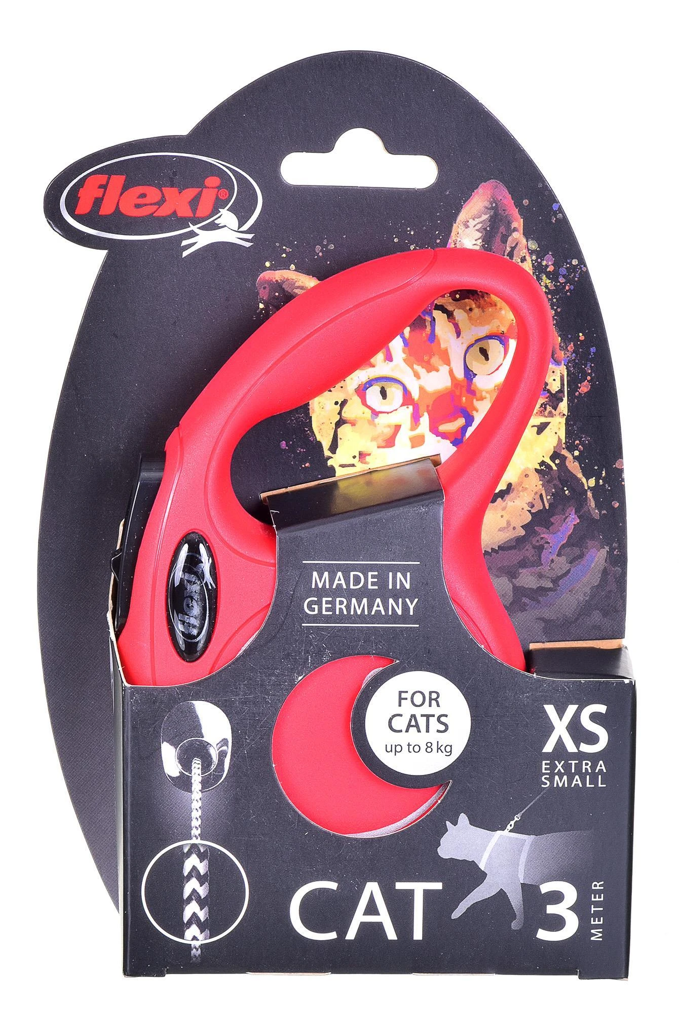 Flexi New Classic Cat XS 3 m Dog Ištraukiamas pavadėlis